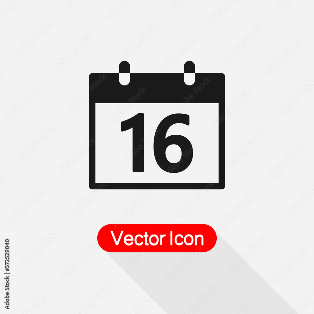 16 Calendar Icon Vector Illustration Eps10 16 Calendar Icon Vector Illustration Eps10