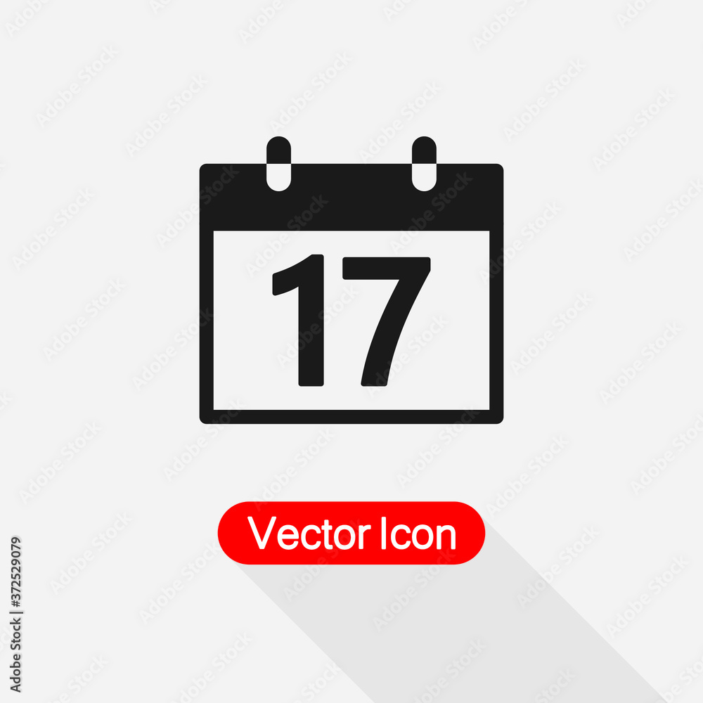 17 Calendar Icon Vector Illustration Eps10 17 Calendar Icon Vector Illustration Eps10