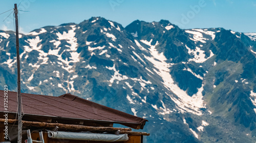 Beautiful alpine view at the famous Zillertaler Hoehenstrasse, Tyrol, Austria photo