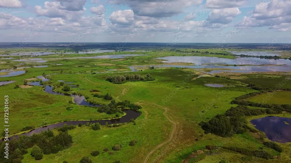 water floodplain along the river and forest water floodplain along the river and forest