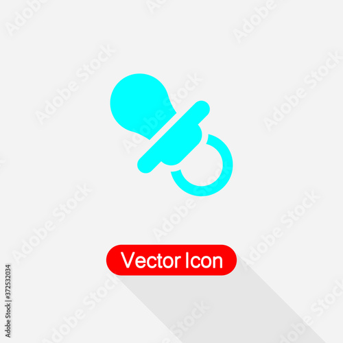 Baby Pacifier Icon Vector Illustration Eps10