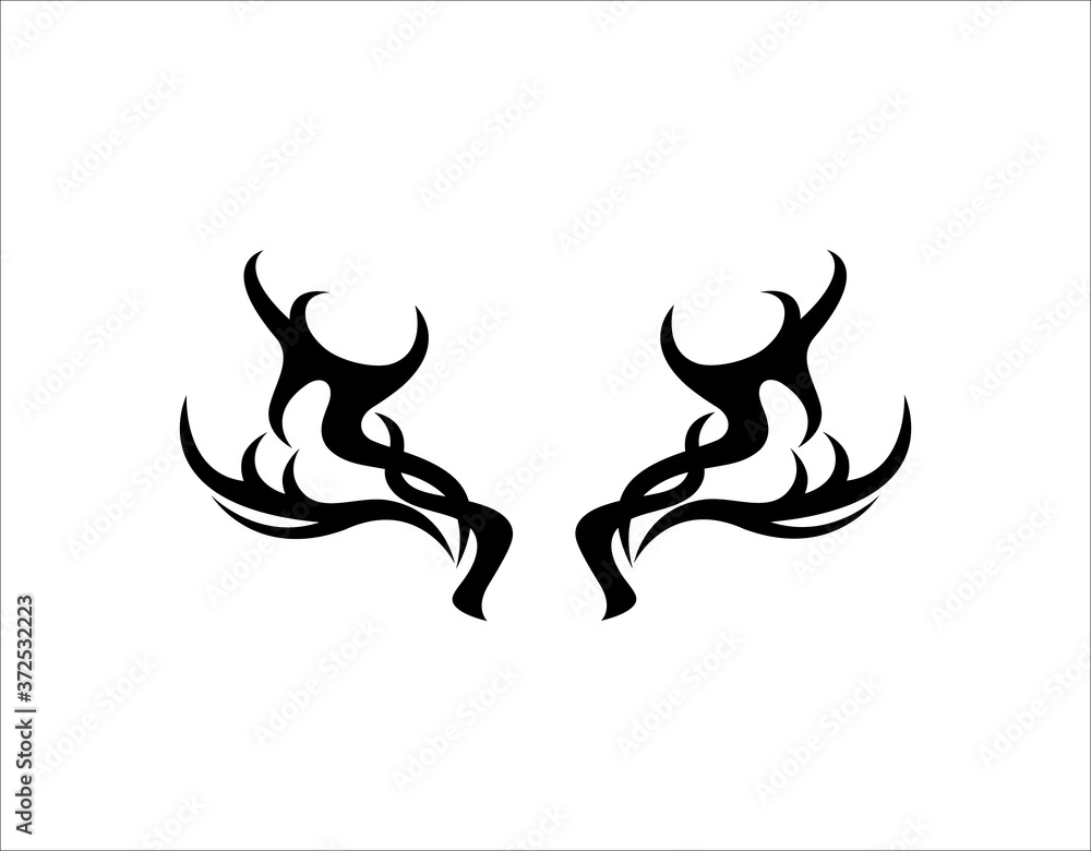 Deer antler ilustration logo vector template Deer antler ilustration logo vector template