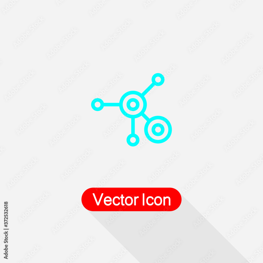 Biological Network Symbol, Atom Icon, Element Of Bio Engineering Vector Illustration Eps10 Biological Network Symbol, Atom Icon, Element Of Bio Engineering Vector Illustration Eps10