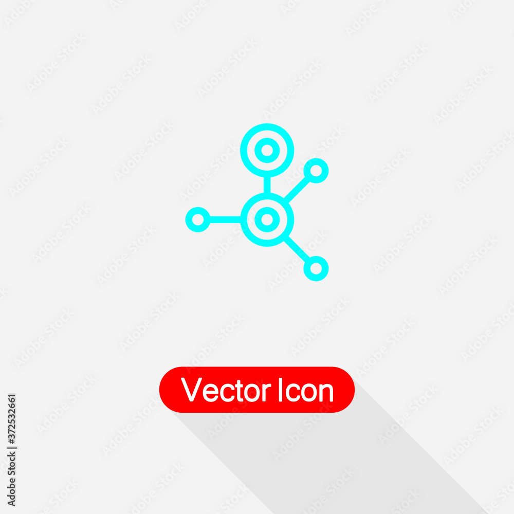 Biological Network Symbol, Atom Icon, Element Of Bio Engineering Vector Illustration Eps10 Biological Network Symbol, Atom Icon, Element Of Bio Engineering Vector Illustration Eps10