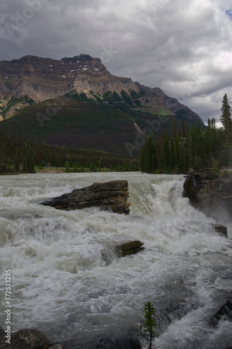 Stormy Clouds over Athabasca Falls