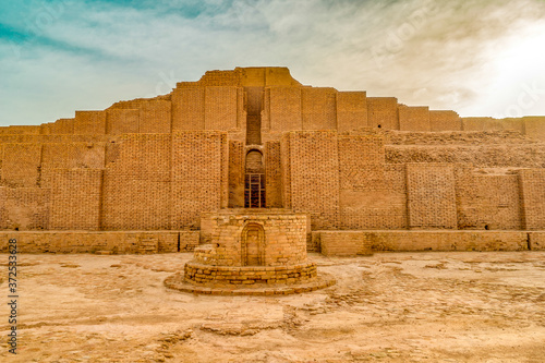 Chogha Zanbil, Iran, which has been inscribed on the List of Unesco World Heritage. Surrounded by desert of April 2018. 