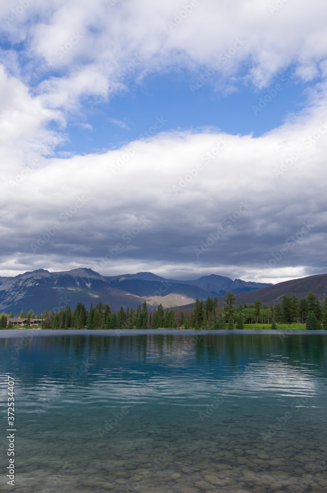 Naklejka premium Stormy Clouds over Lac Beauvert