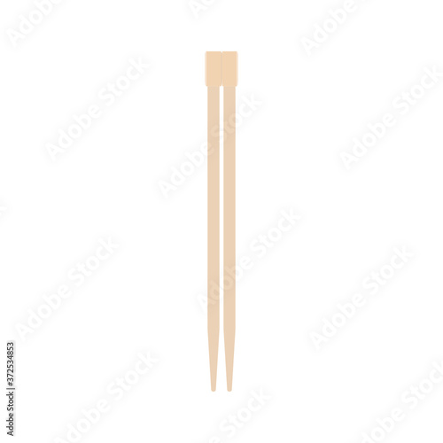Wooden Chopsticks, Chopsticks Icon Utensil Vector Icon Illustration Background