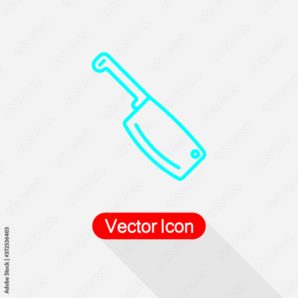 Chopping butcher Icon, Meat Knife Icon Vector Illustration Eps10 Chopping butcher Icon, Meat Knife Icon Vector Illustration Eps10