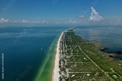 St. George Island, Franklin County, Florida - AERIAL VIEW - Beach and Island Views - May 2020