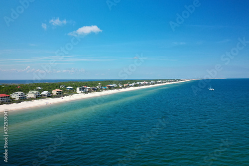 St. George Island, Franklin County, Florida - AERIAL VIEW - Beach and Island Views - May 2020