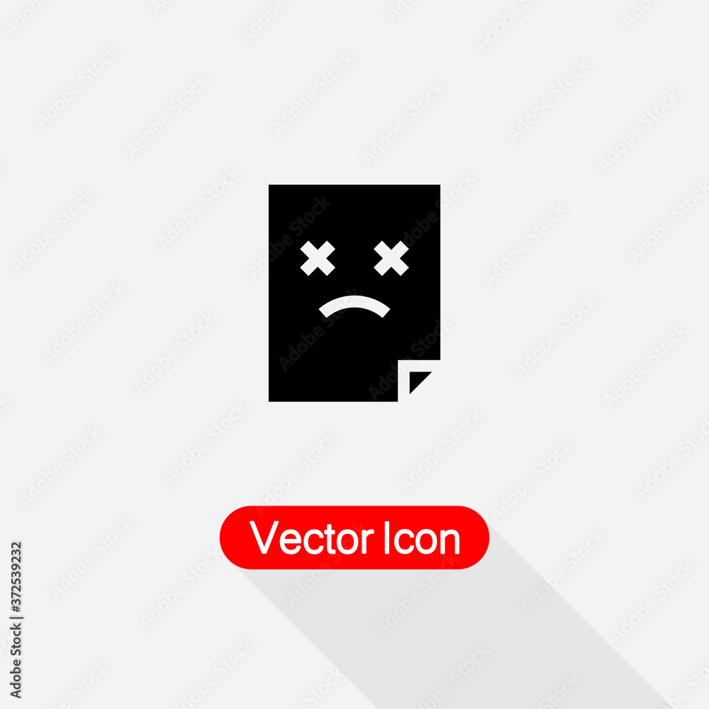 Corrupted File Document Icon Vector Illustration Eps10