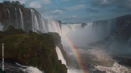 rainbow falls in the morning