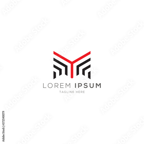 Minimalist M Letter Logo Design Template