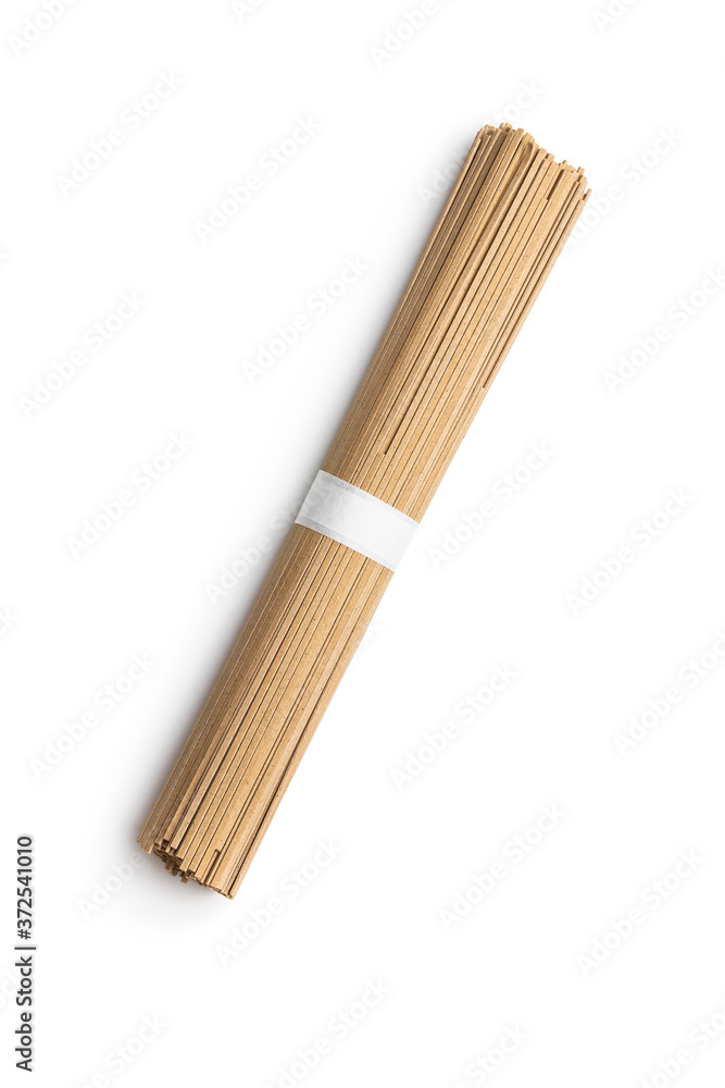 Uncooked soba noodles. Traditional Japanese noodles. Uncooked soba noodles. Traditional Japanese noodles.