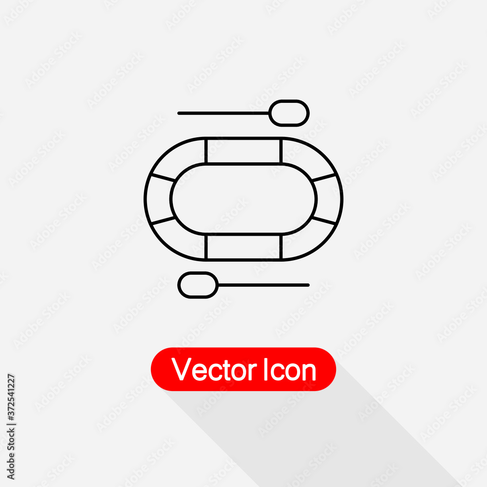 Dinghy lcon inflatable boat lcon Vector Illustration Eps10