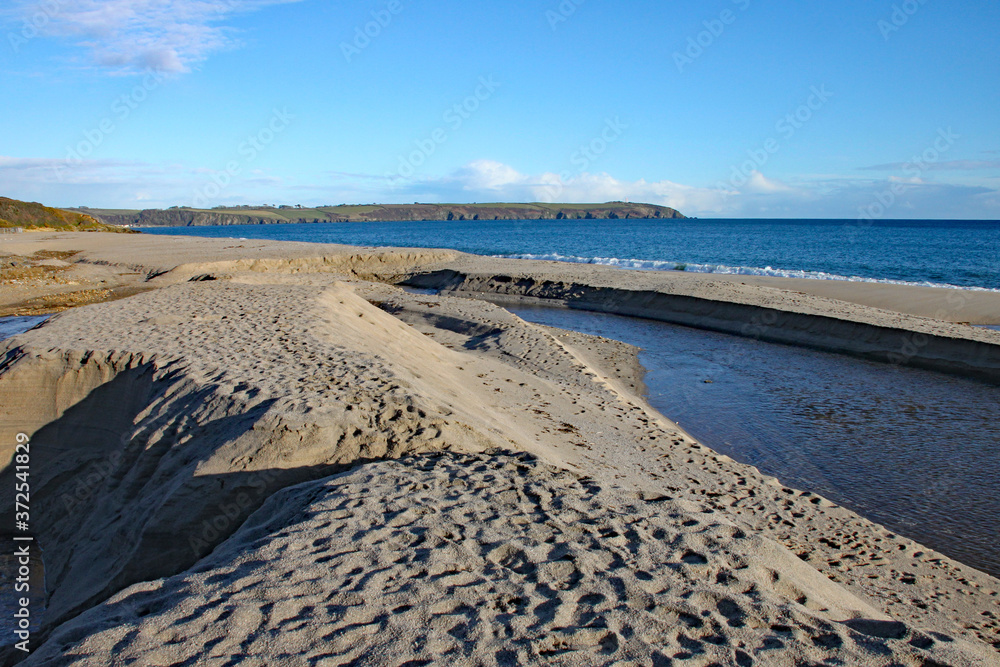 The beach at Carlyon Bay in Cornwall. Close by is the now derelict Cornwall Coliseum The beach at Carlyon Bay in Cornwall. Close by is the now derelict Cornwall Coliseum