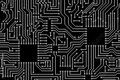 Computer circuit board pattern. Abstract vector illustration.
