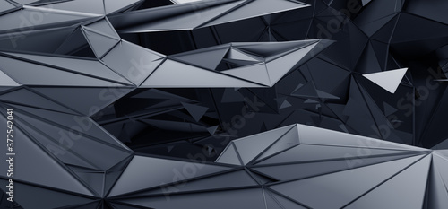 Abstract 3d render, polygonal modern background design