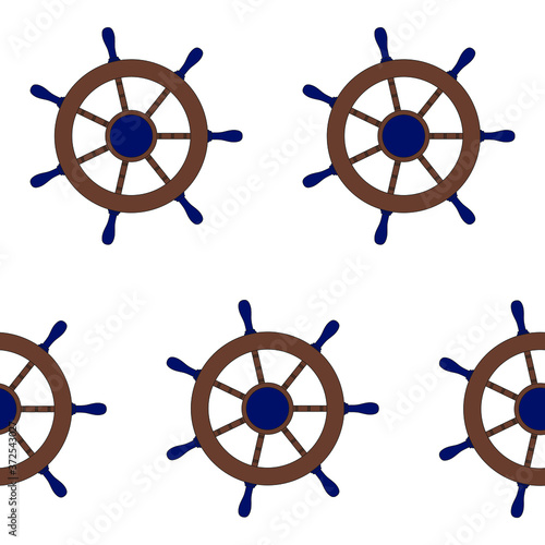 Pattern with handwheels on a white background