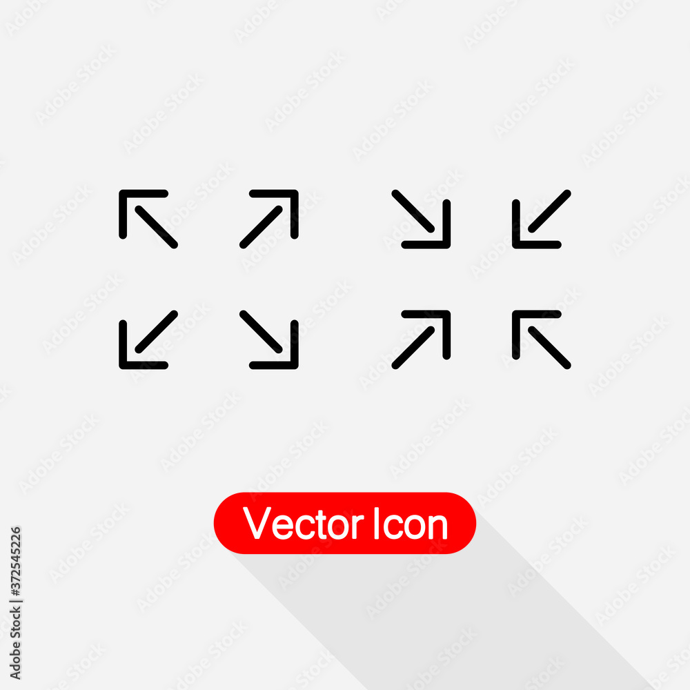Exit Full Screen Icon, Full Screen Icon, Wide Icon Vector Illustration Eps10 Exit Full Screen Icon, Full Screen Icon, Wide Icon Vector Illustration Eps10
