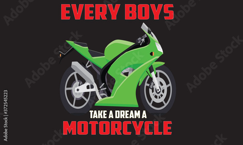Motorcycle typography quote black t shirt design