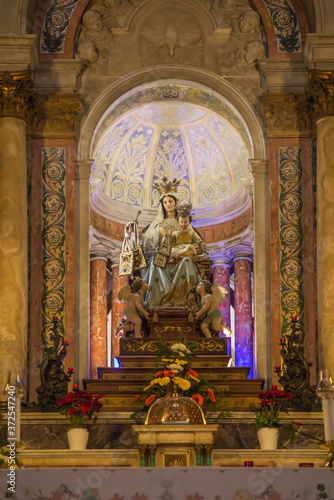Haifa  Israel  January 26  2020  Interior and altar at the famous Stella Maris church in Haifa