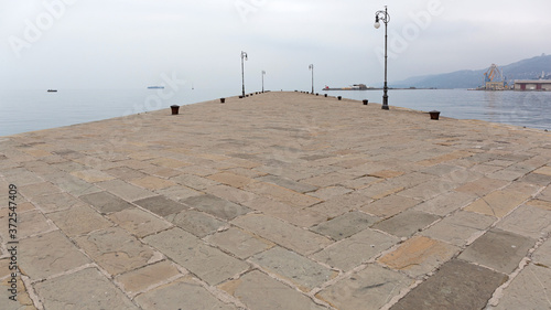 Empty Pier in Trieste Italy