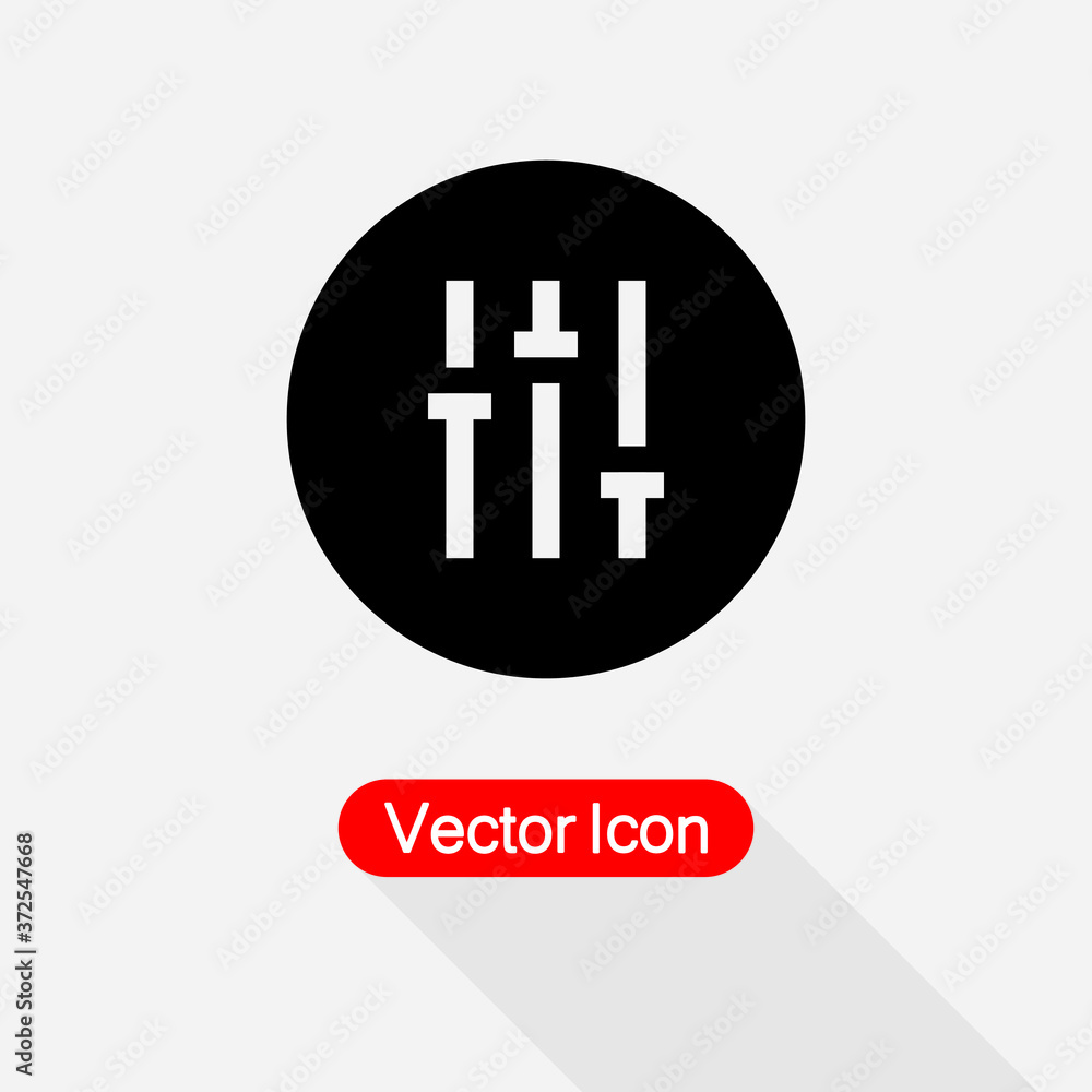 Obraz premium Filter Icon, Settings Icon Vector Illustration Eps10