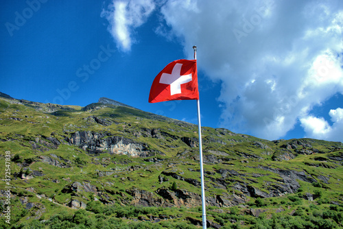 Gebirgslandschaft in Zerfreila in der Schweiz 31.7.2020