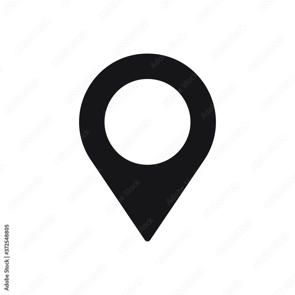 Location pointer symbol icon. Gps navigation pin sign. Map position marker logo. Isolated on white background. Vector illustration image. Location pointer symbol icon. Gps navigation pin sign. Map position marker logo. Isolated on white background. Vector illustration image.