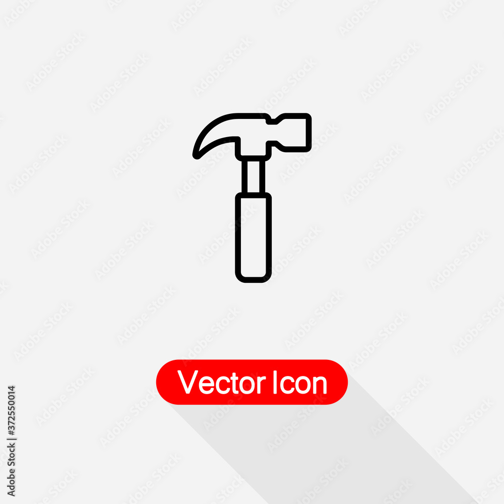 Hammer Icon, Carpenter Hammer Icon Vector Illustration Eps10 Hammer Icon, Carpenter Hammer Icon Vector Illustration Eps10