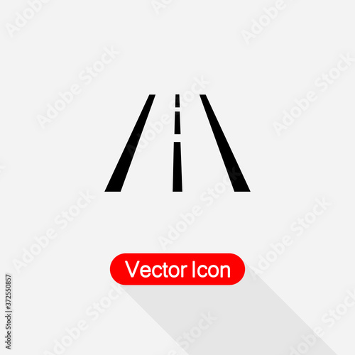 Highway Road Lanes Icon Vector Illustration Eps10