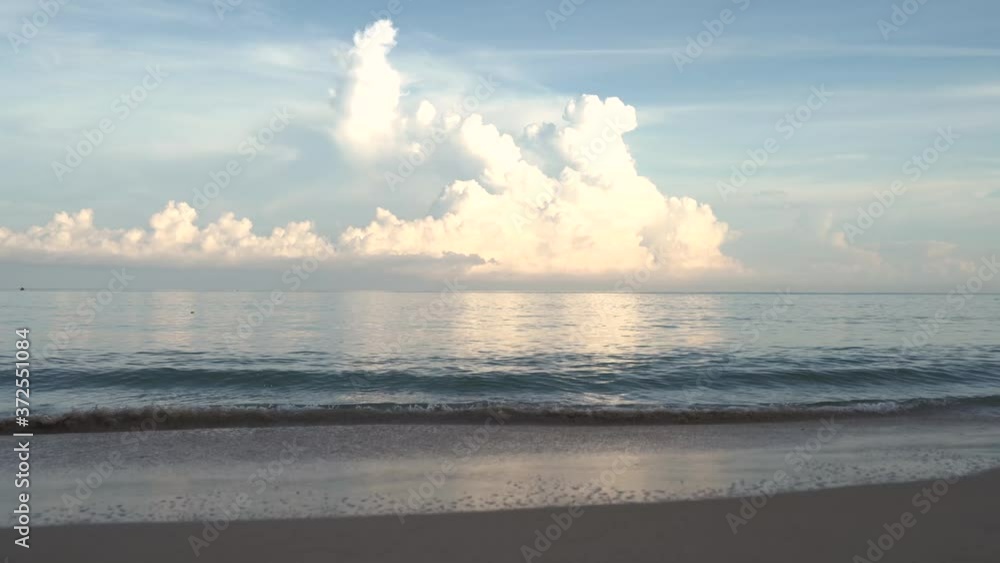 Phuket beach sea sand and sky. Landscape view of beach sea in summer day. The morning Beach bright. At , Phuket, Thailand. 4K UHD. Video Clip Phuket beach sea sand and sky. Landscape view of beach sea in summer day. The morning Beach bright. At , Phuket, Thailand. 4K UHD. Video Clip
