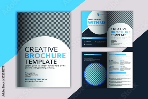 Corporate business bi fold brochure template Design

