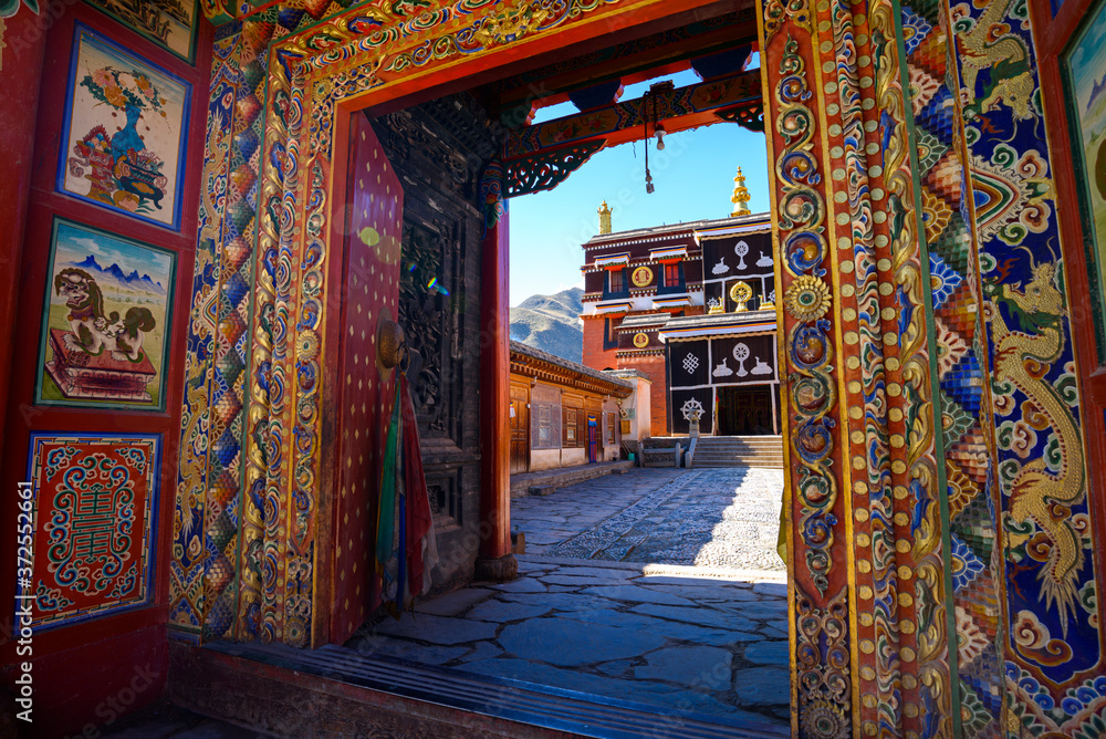 Tibetan 18th century Labrang Monastery in Xiahe County, China