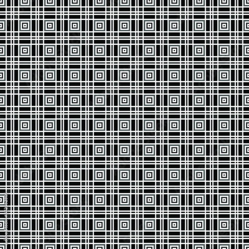 white and black seamless abstract pattern with squares. checkered background