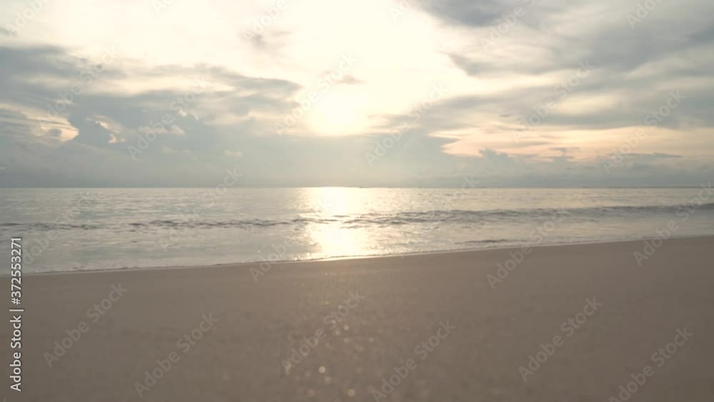 Phuket beach sea sand and sky. Landscape view of beach sea in summer day. Evening Beach bright. At , Phuket, Thailand. 4K UHD. Video Clip Phuket beach sea sand and sky. Landscape view of beach sea in summer day. Evening Beach bright. At , Phuket, Thailand. 4K UHD. Video Clip