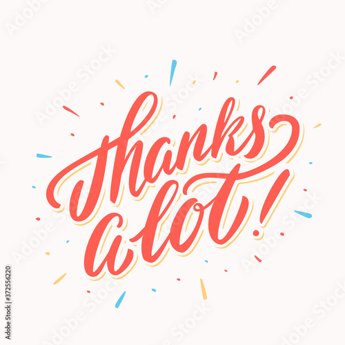Thanks a lot. Thank you vector lettering card.