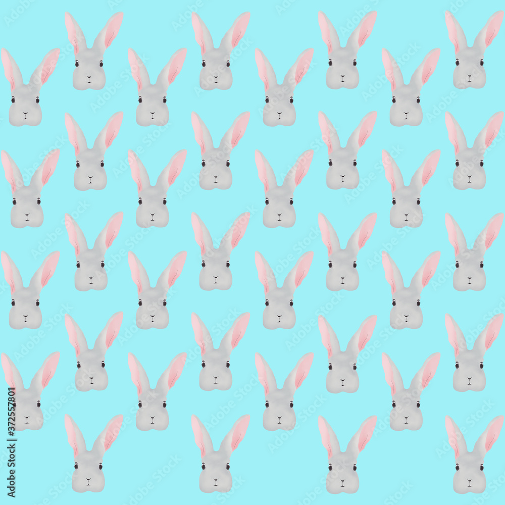 Boy baby rabbit blue patter Boy baby rabbit blue patter