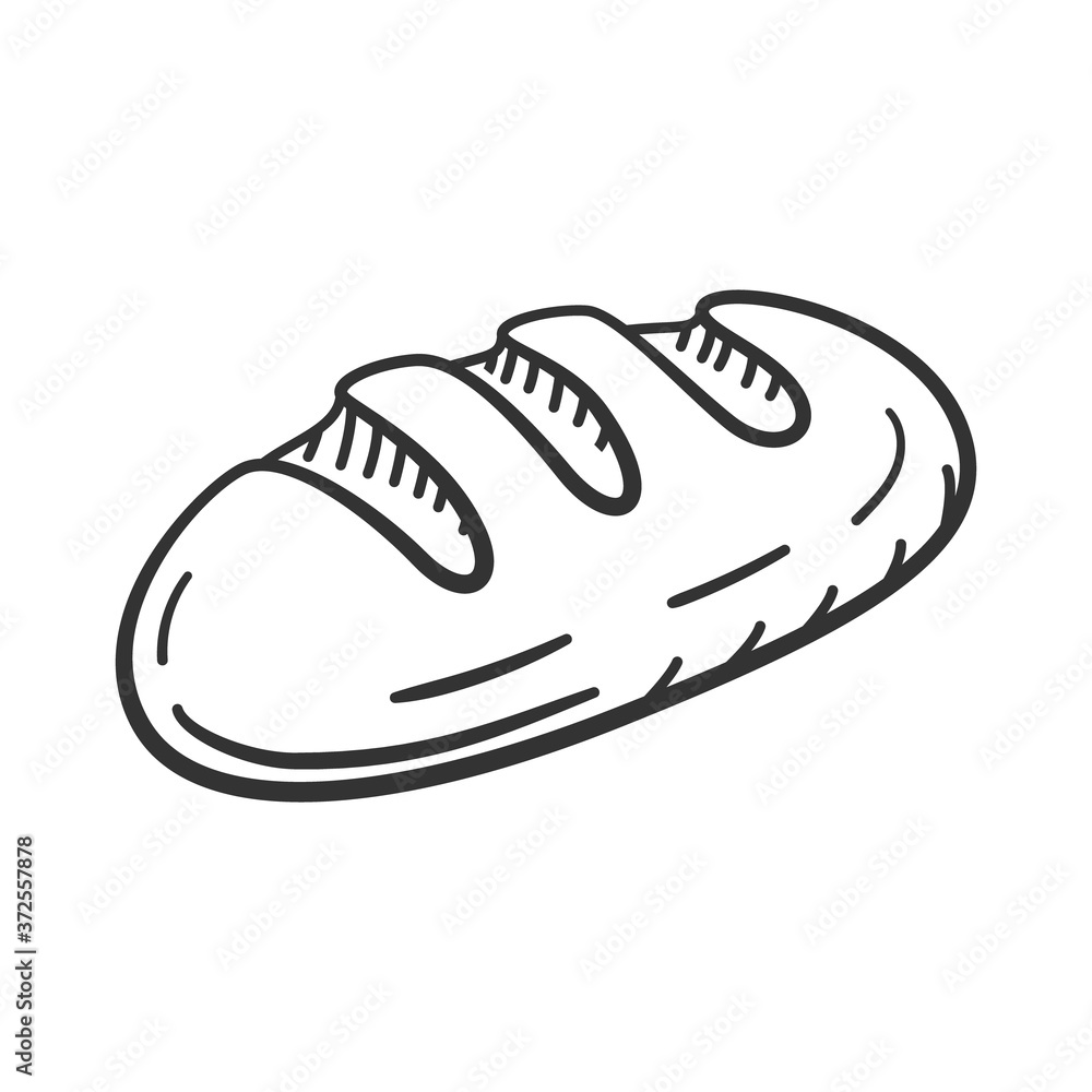Vector illustration of loaf of bread Vector illustration of loaf of bread