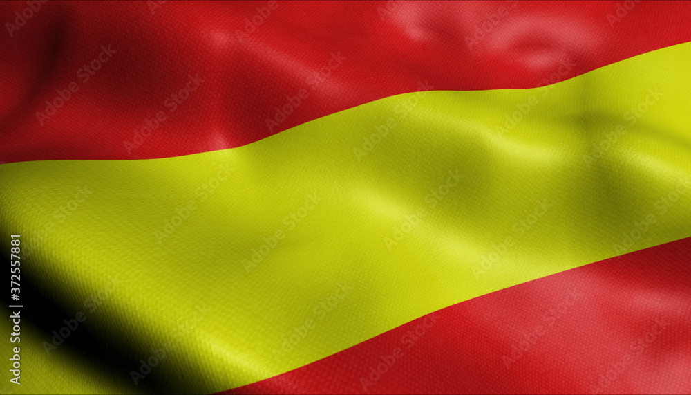 3D Waving Belgium City Flag of Herk de Stad Closeup View 3D Waving Belgium City Flag of Herk de Stad Closeup View