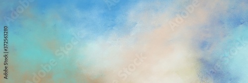 awesome abstract painting background texture with pastel blue and light gray colors and space for text or image. can be used as horizontal background graphic