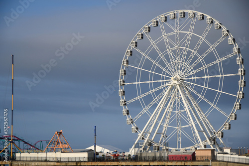 Atlantic City NJ/FAMOUS BEACH RESORT with the Frerris Wheel. 