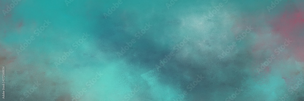 awesome blue chill and medium aqua marine color background with space for text or image. vintage texture, distressed old textured painted design. can be used as horizontal background graphic