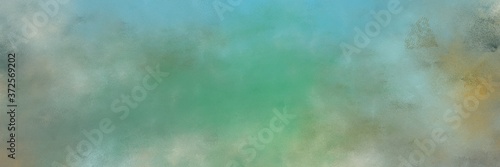 beautiful abstract painting background texture with light slate gray and medium aqua marine colors and space for text or image. can be used as postcard or poster