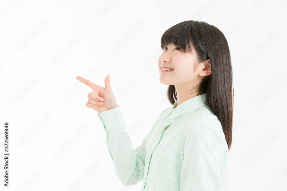 指差しをする女の子 指差しをする女の子
