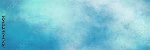 awesome vintage abstract painted background with sky blue, light sea green and pale turquoise colors and space for text or image. can be used as header or banner