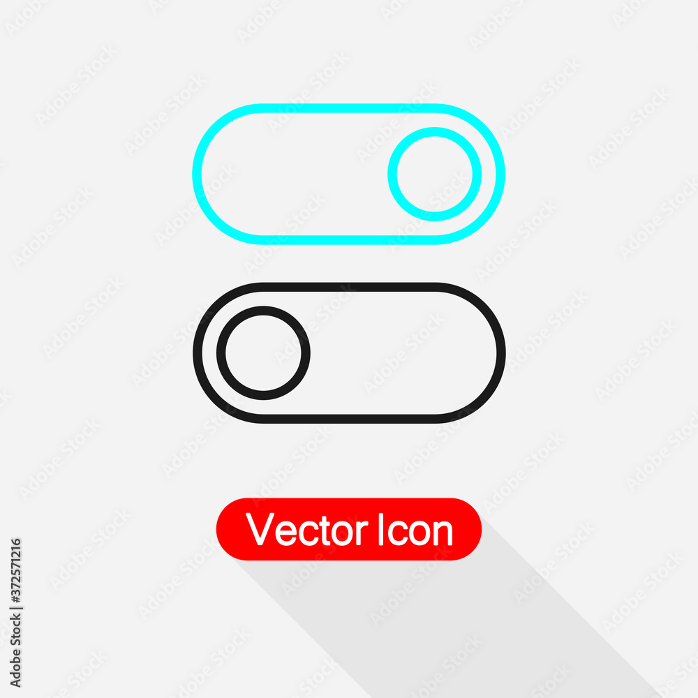 Toggle switch vector icon, On and Off position simple icon Vector Illustration Eps10 Toggle switch vector icon, On and Off position simple icon Vector Illustration Eps10