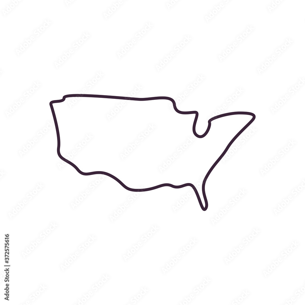 usa map line style icon vector design usa map line style icon vector design